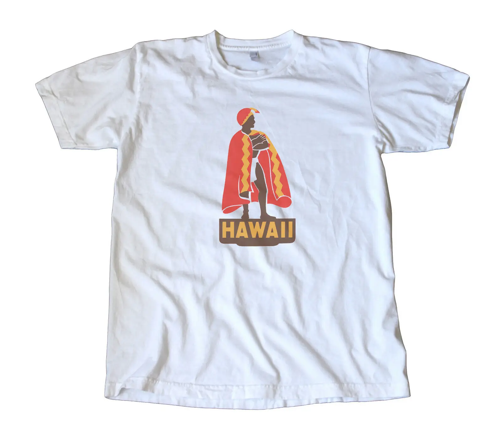 Винтажные Гавайские путешествия наклейка Футболка король Kamehameha Мауи Гонолулу