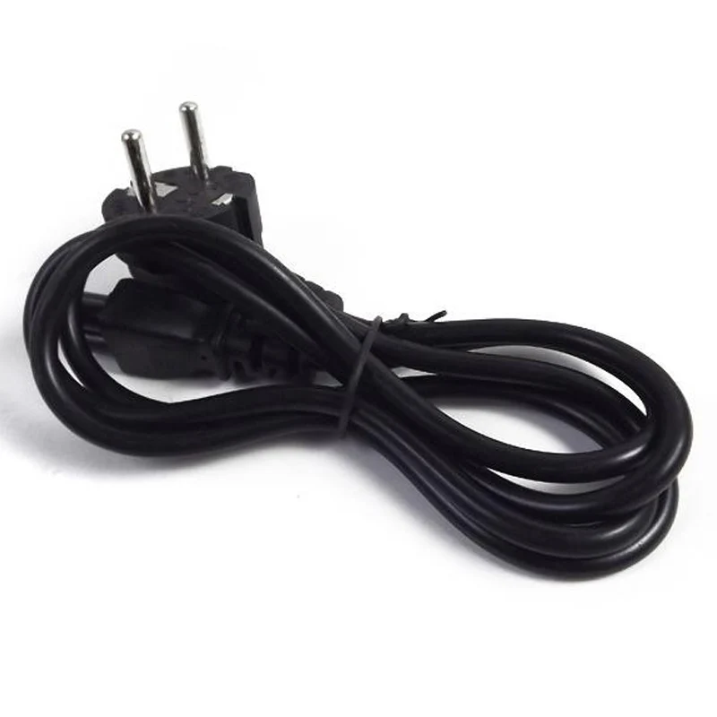 wholesale 10pcs 1 2m 3 prong eu plug laptop pc ac power cord cable for hp dell samsung acer asus toshiba european power cable free global shipping