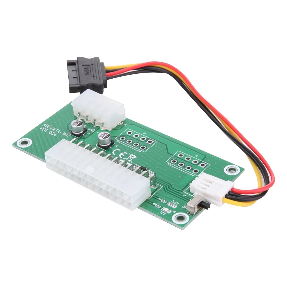 ПК настольный ATX 24 контактный двойной блок питания синхронный стартовый адаптер