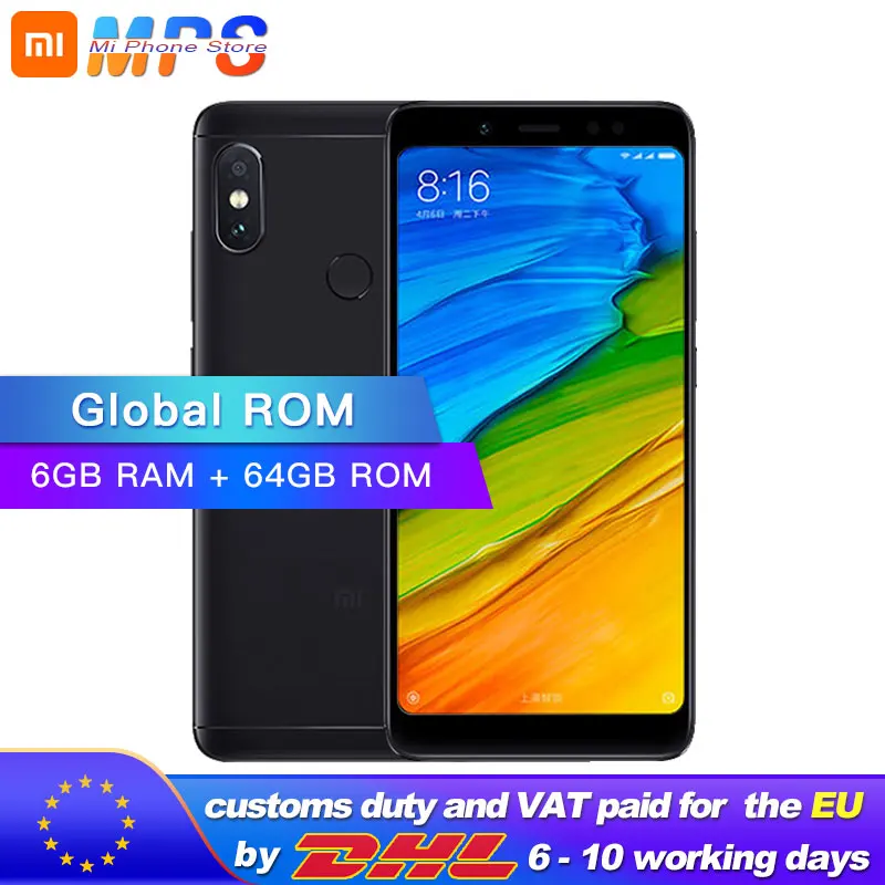 Имеются на складе! Смартфон Xiaomi Redmi Note 5 6 GB 64 Snapdragon S636 Octa Core 4000 mAh 2160*1080