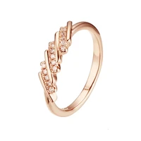 women gold color ring new 585 gold color fashion jewelry clear cubic zircon lady jewelry rings