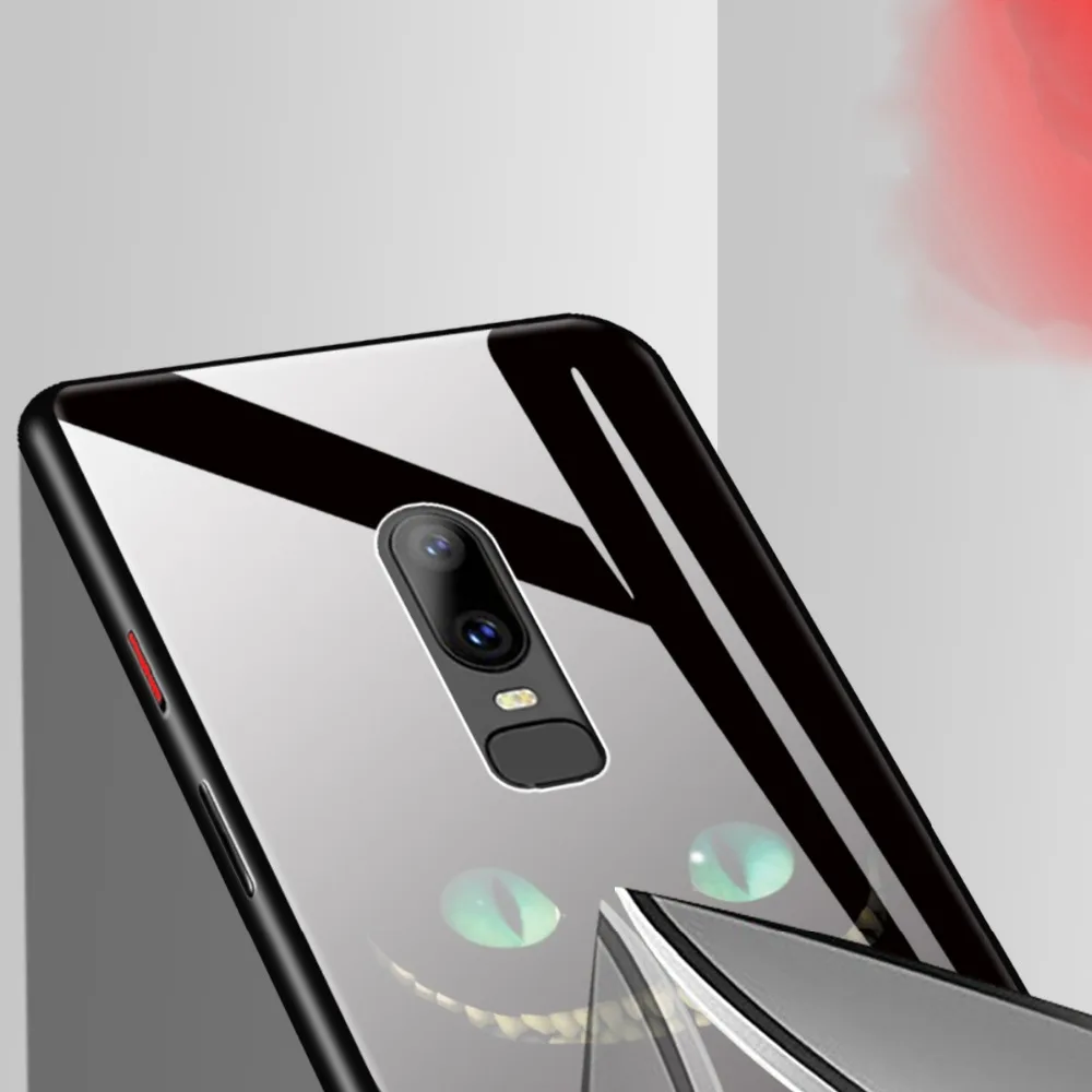 Чехлы из закаленного стекла для Oneplus 6 Case 28 ''антидетонационный