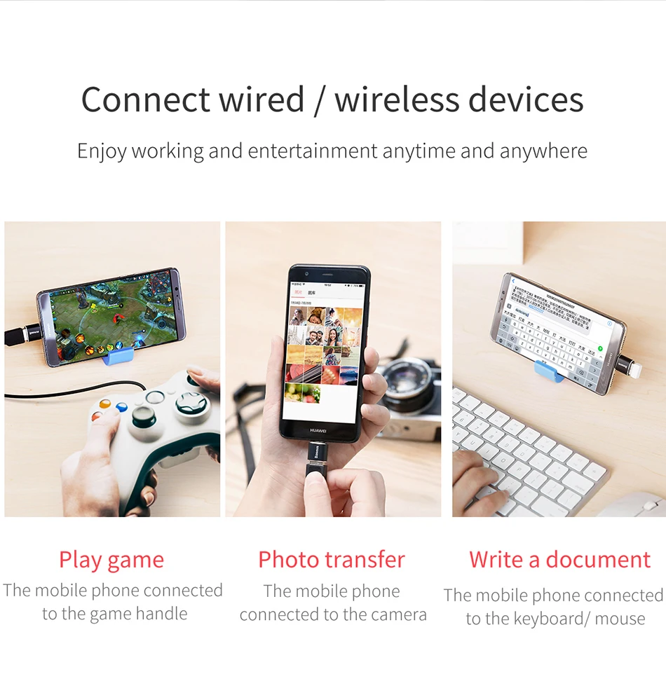 Адаптер Micro-type-C Baseus для samsung XiaoMi huawei P9 Nexus 3 type s Micro usb type C OTG USB-C Адаптер зарядного устройства