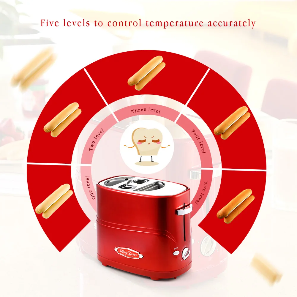 Ностальгия Электрика съемные всплывающие хот дог тостер хлебопечки с тостером