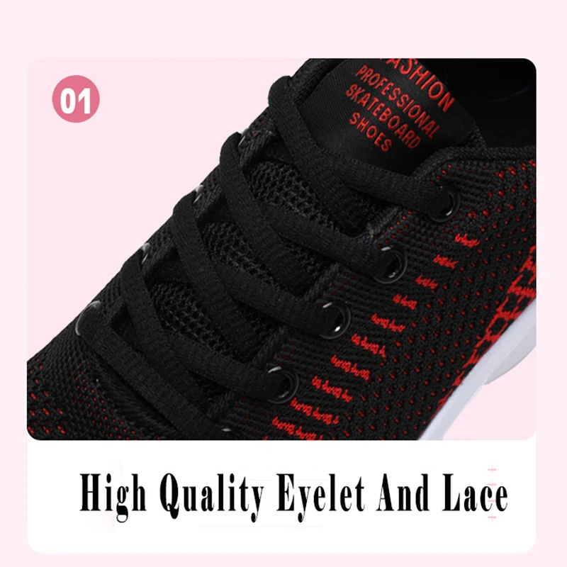 Женские кроссовки с дышащей сеткой WWKK нескользящие спортивные большого размера