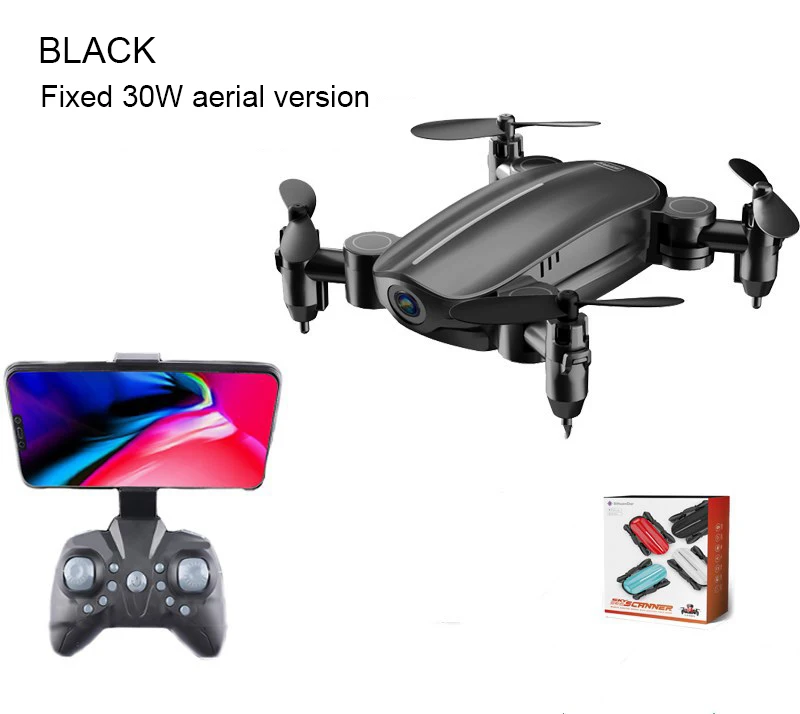0.3MP CAMERA BLACK Мини-Дрон с камерой Безголовый режим удержания высоты радиоуправляемые Вертолеты микро Карманный селфи Дрон Радиоуправляемый квадрокоптер игрушки подарок на день рождения - Color: 0.3MP CAMERA BLACK