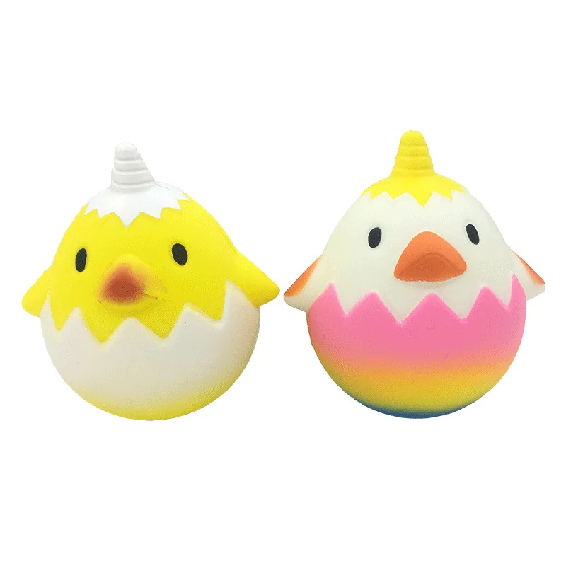 Милые яичные скорлупы курица мультфильм Сжимаемый Джамбо медленно растет мягкие