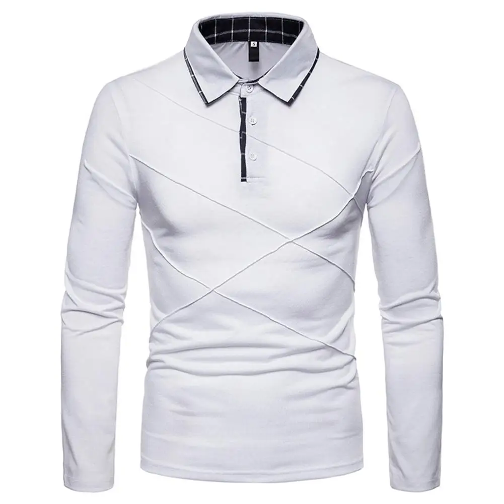 mrwonder 2018 Autumn Spring Men Shirt Casual Long Sleeve Solid Color Slim Fit Pullover Tops | Мужская одежда