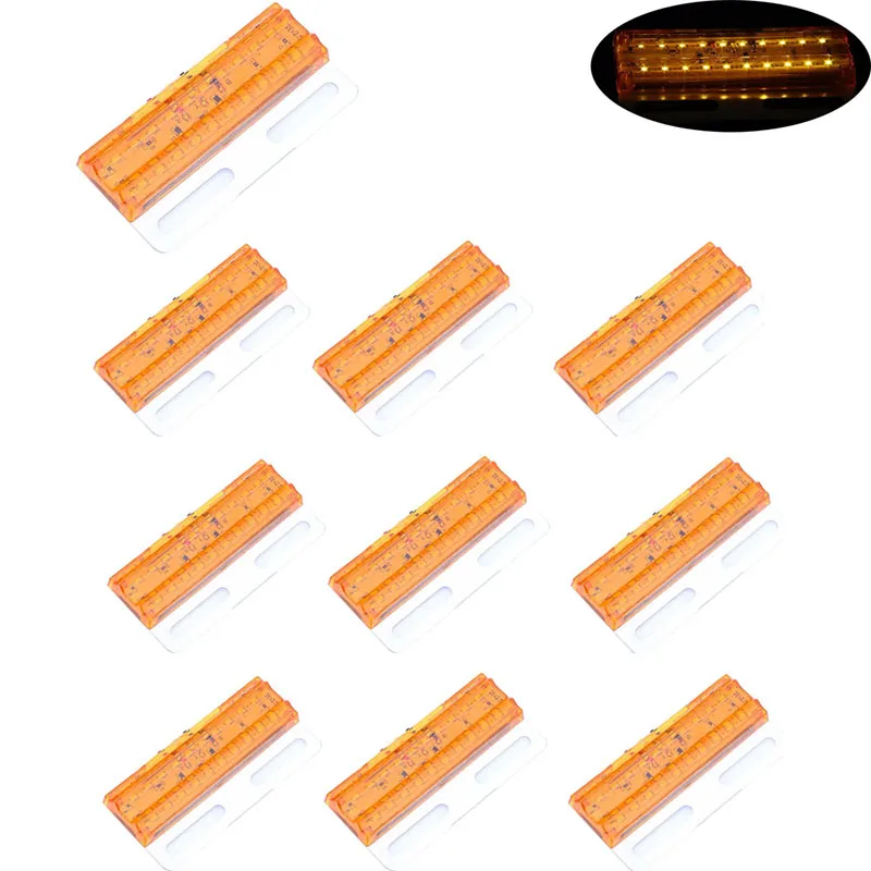 

10Pcs Car LED Side Marker Lights Waterproof Clearance Lamp for 12V 24V Truck Trailer Engineering Vehicle