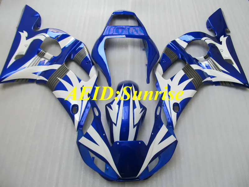 Комплект обтекателей для мотоцикла YAMAHA YZFR6 98 99 00 01 02 YZF R6 YZF600 1998 2000 2002 ABS белый синий