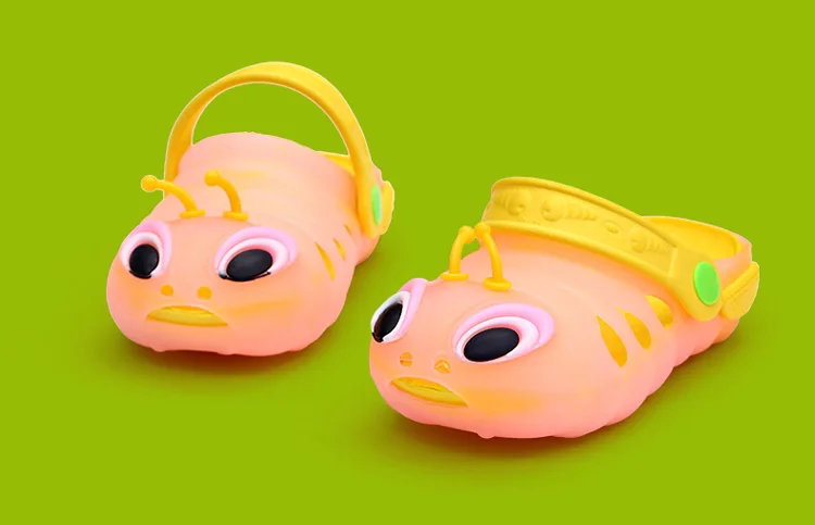 Летние caterpillar детей Для мальчиков и девочек сад обувь Дети мягким дном сандалии детские пляжная обувь с отверстиями;