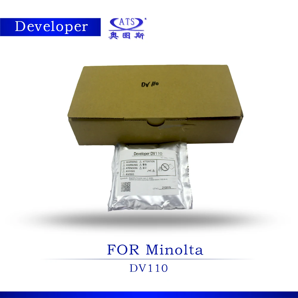 1 шт. 200 г черный порошок разработчика для Minolta DV110 Bizhub 152 183 1611 2011 162 210 163 220 DI181 EP105A|black
