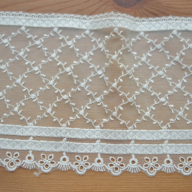 #683 Lace Trim mesh lace ribbon fabrics craft Embroide Net For Sewing Decoration | Дом и сад