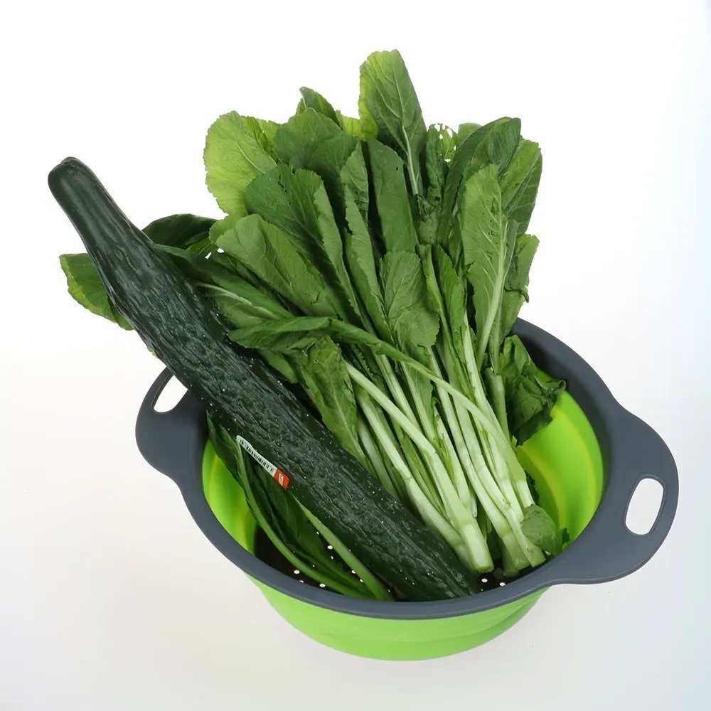 2 шт./компл. складной силиконовый дуршлаг корзина для мытья фруктов и овощей