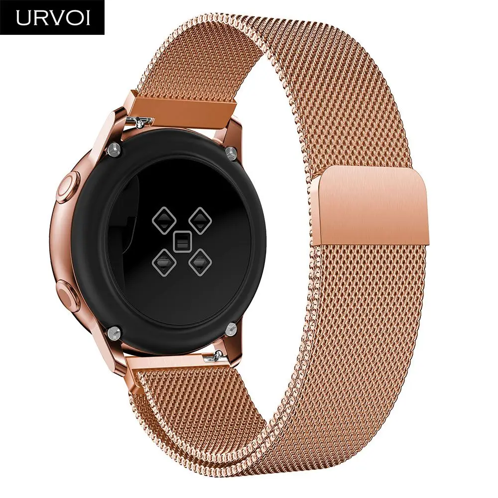 URVOI Миланская петля для Galaxy watch активный ремешок для Galaxy watch нержавеющая сталь Магнитная Регулируемая пряжка с адаптером