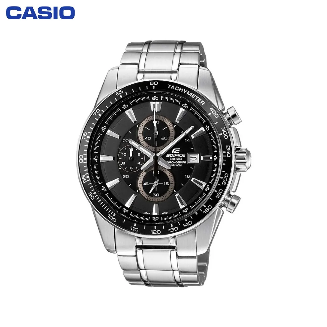 Наручные часы Casio EF 547D 1A1 мужские с кварцевым хронографом на браслете|Мужские