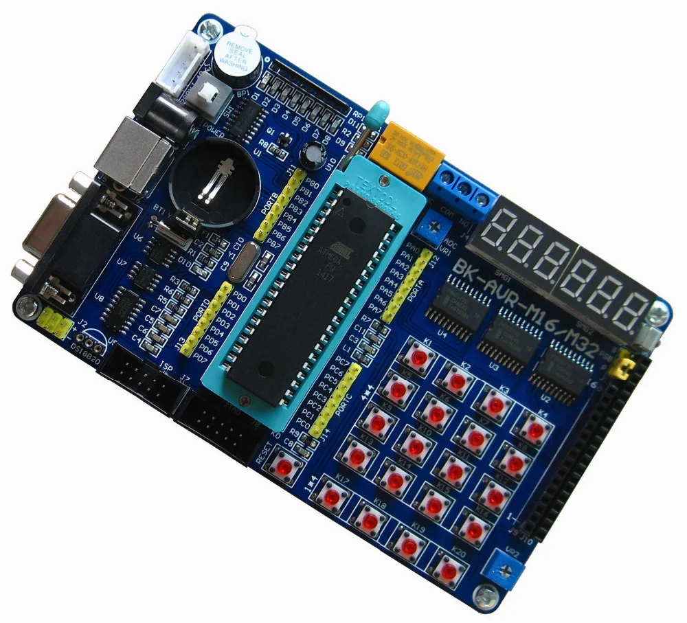 Плата разработки ATMEGA32 AVR микроконтроллер обучающая плата + ISP