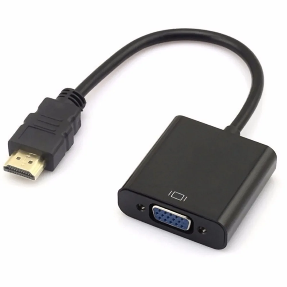 Адаптер HDMI в VGA позолоченный конвертер Папа-VGA для ПК ноутбуков проекторов HDTV и