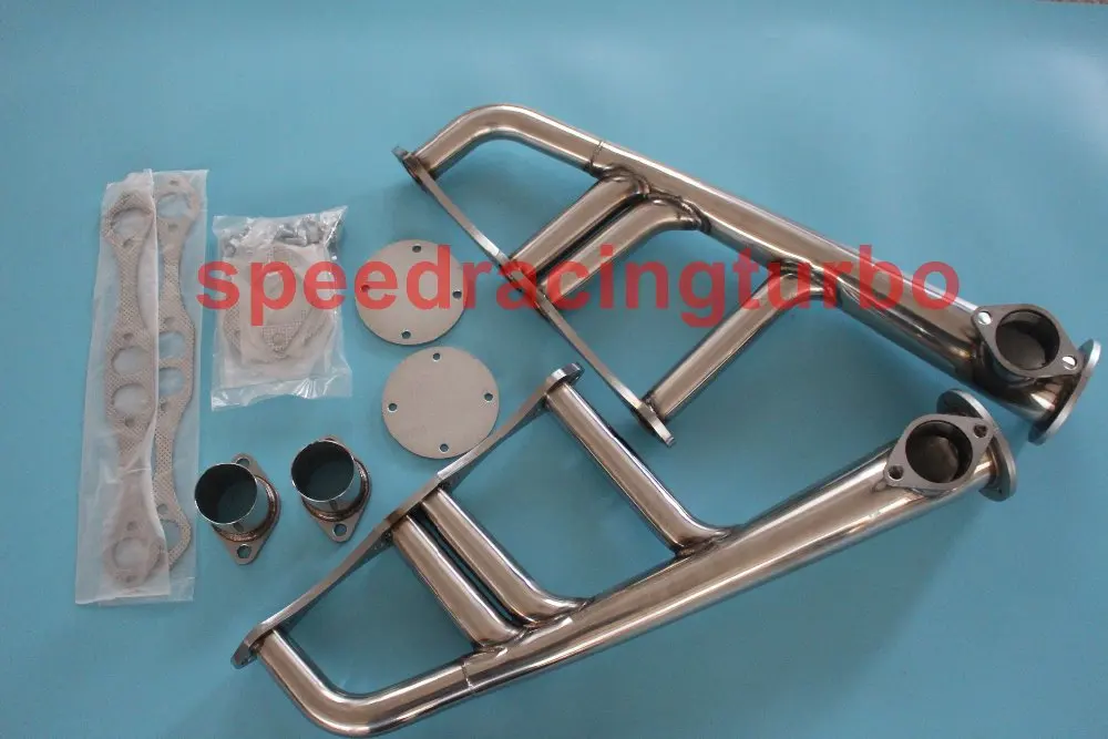 

EXHAUST HEADERS FOR SBC 265-400 V-8 CHEVYHOT ROD STREET RAT STAINLESS LAKE STYLE-FREE SHIP COST TO USA