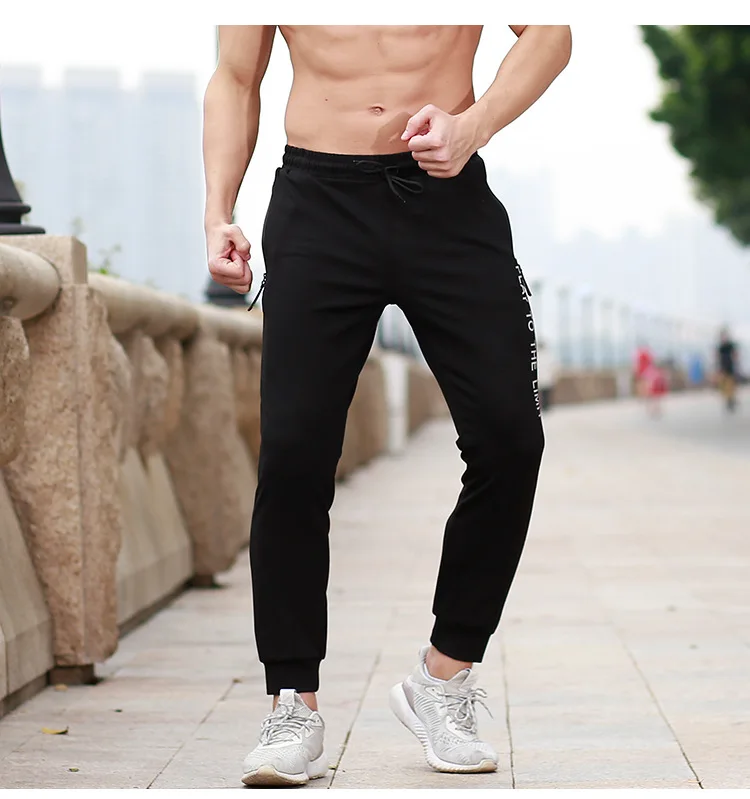 Breathable Running Pants Men Sports Basketball Leggings Football Zipper Gym Fitness Jogging Trouser | Спорт и развлечения
