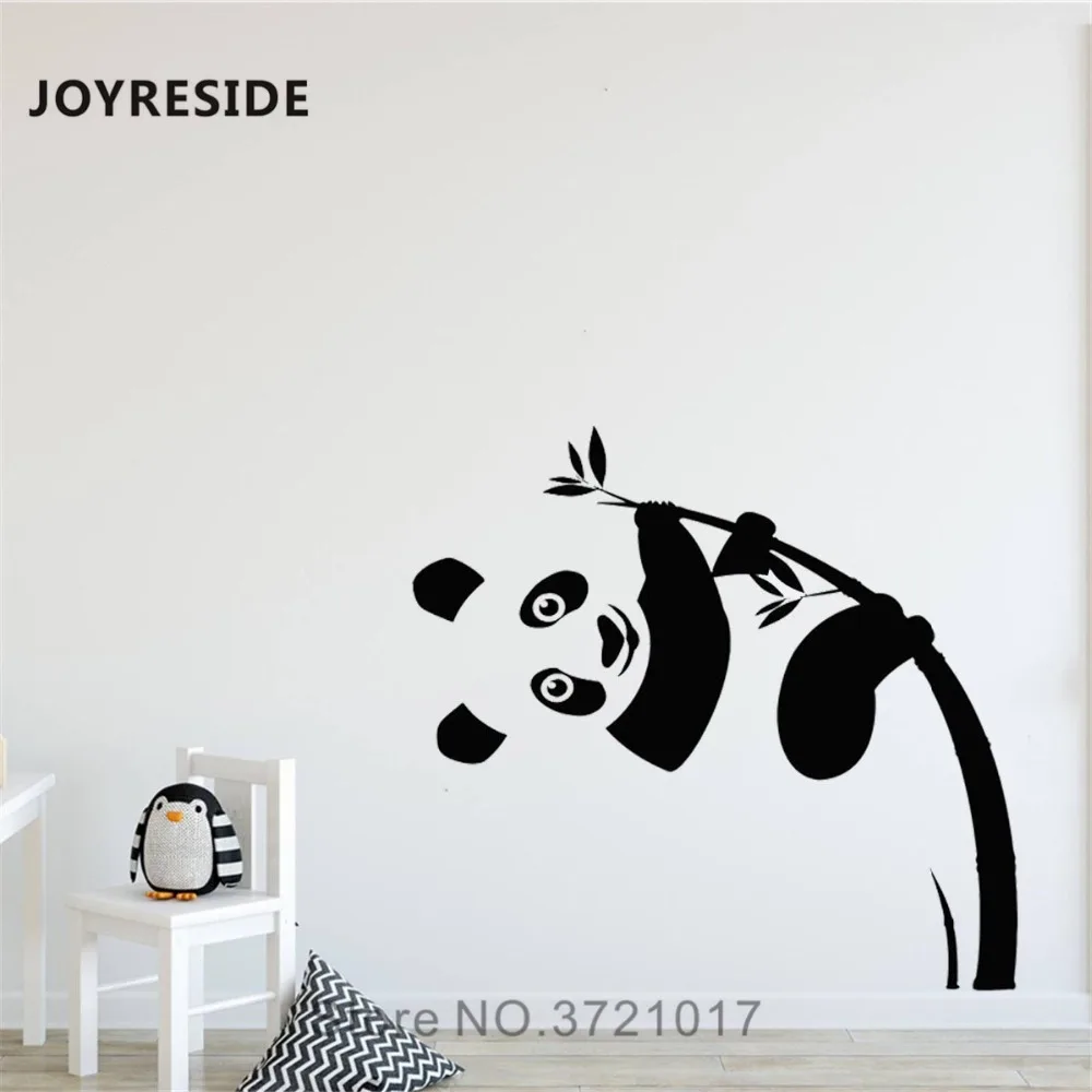 Наклейка на стену joysebe Panda милая с рисунком бамбука виниловый Декор для дома