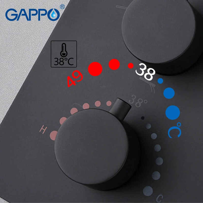 GAPPO смеситель для душа смесители Ванна термостатический кран латунь осадков