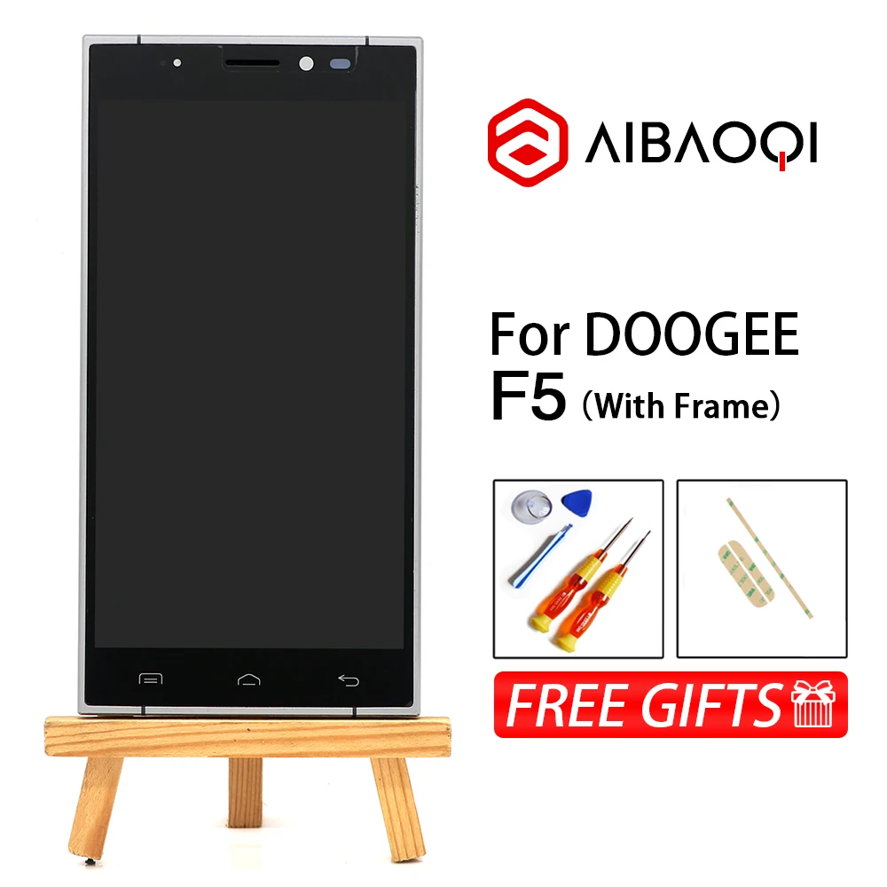 AiBaoQi 5,5 дюймовый сенсорный экран+ 1920X1080 ЖК-дисплей+ рамка в сборе для Doogee F5 модель телефона