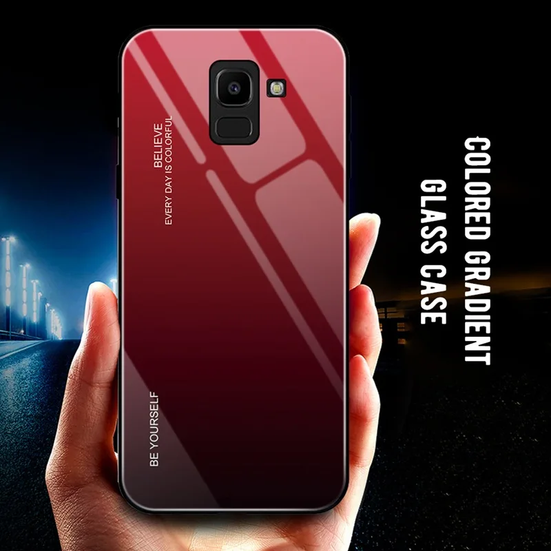 Чехол из закаленного стекла для телефона Samsung Galaxy S8 S9 S10 Plus A5 2017 A7 A6 A8 J4 J6 J8 2018 Note 8 9