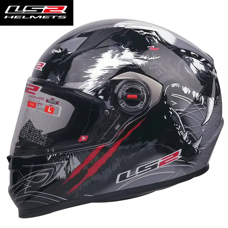 LS2 FF358 Полнолицевой мотоциклетный шлем Casco Moto Man ls2 со съемной и моющейся