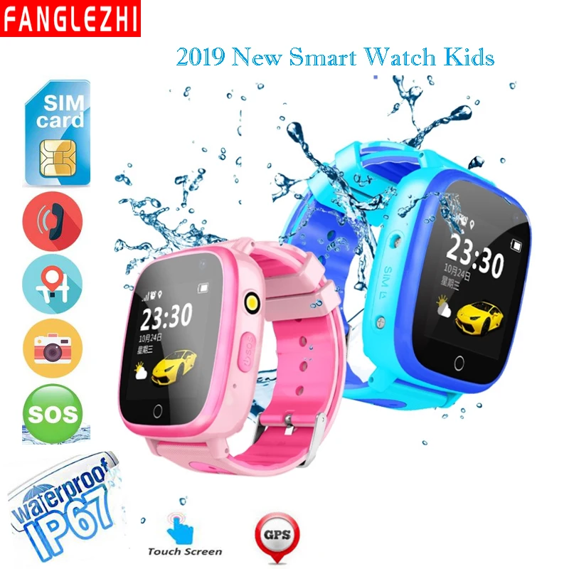 Новинка 2019 Детские Смарт часы телефон с GPS SIM картой экстренный вызов трекки