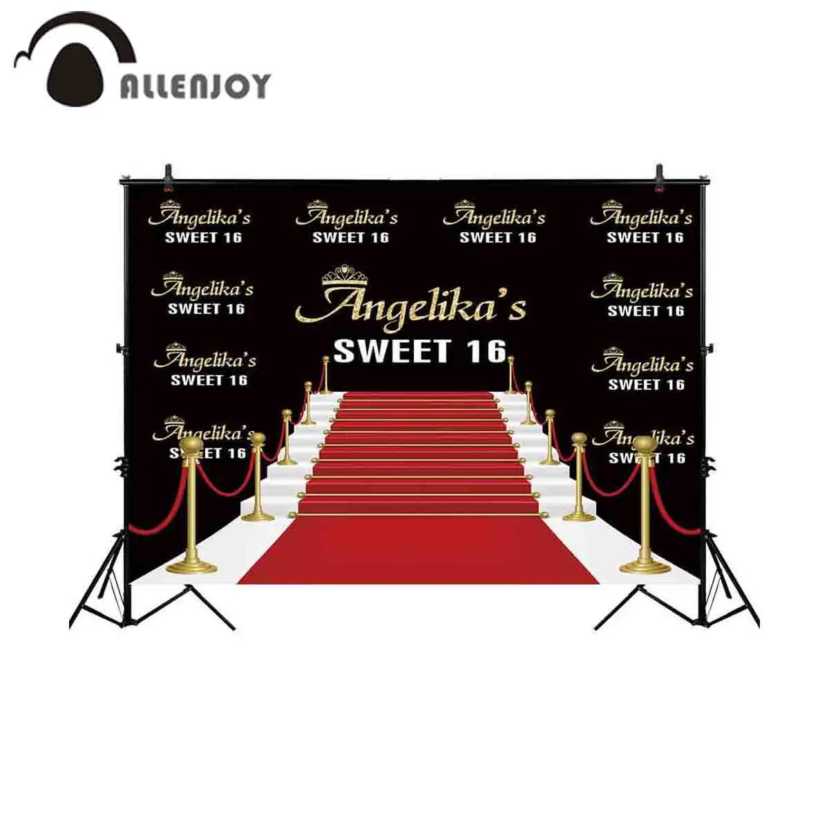 Allenjoy фоны для фотостудии золотые ступени дорога Красный ковер сладкий 16 фон день