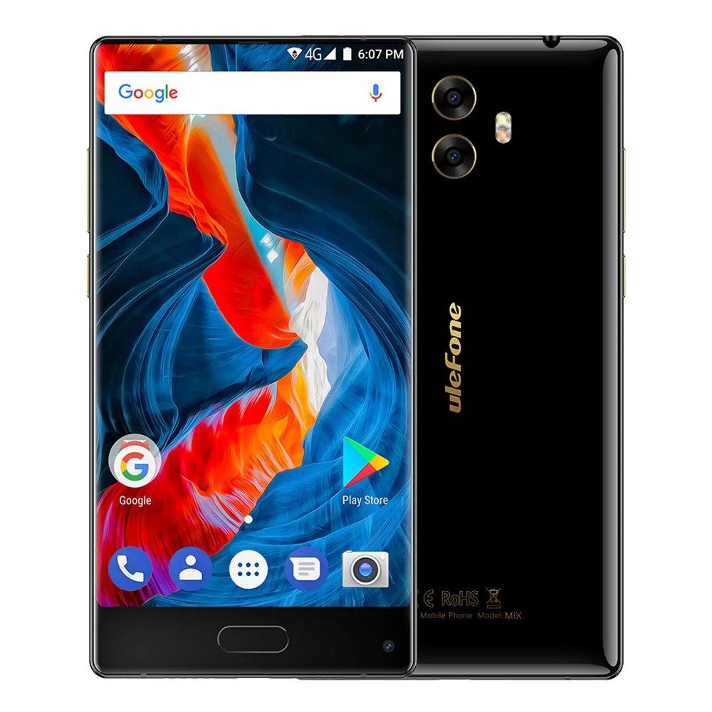 Ulefone MIX 4 ГБ + 64 спереди идентификации отпечатков пальцев двойной задней камерами 5