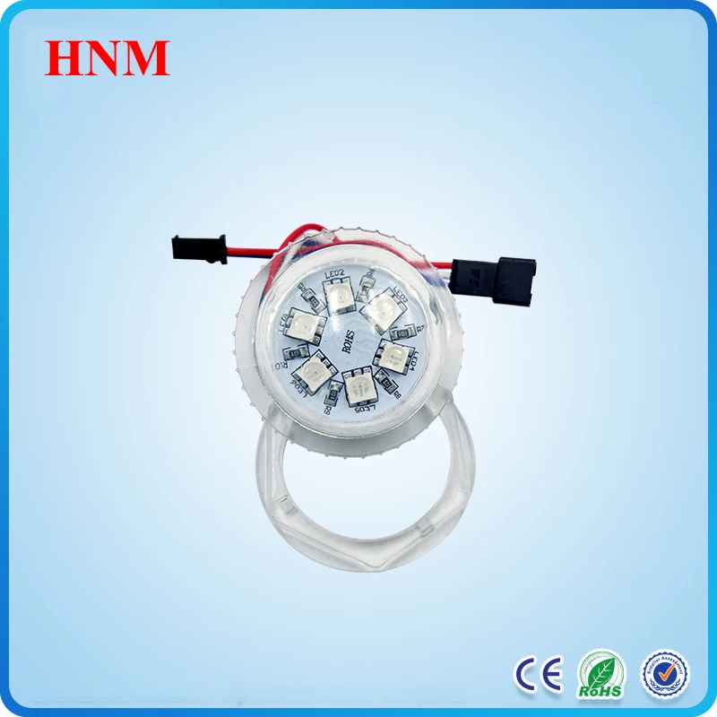 DC 12V 35mm 6LEDs UCS1903 rgb pixel led module light, full color amusement ride funfair lights,Waterproof IP67,Transparent cover