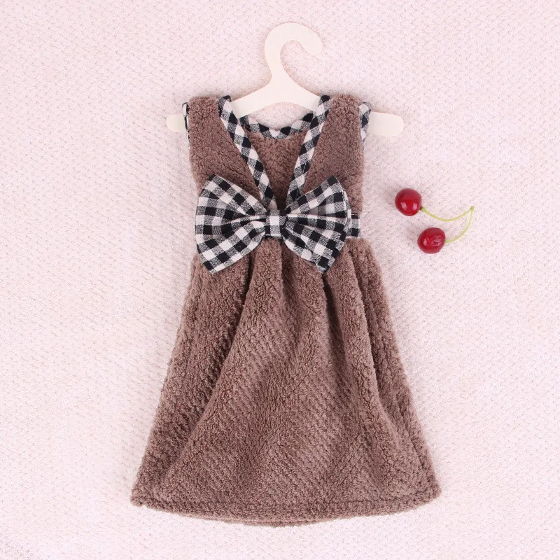 Hand Towel Cute Dress with Bows For Kids Chidren Microfiber Absorbent Dry Kitchen Bathroom Soft Plush Dishcloths | Дом и сад