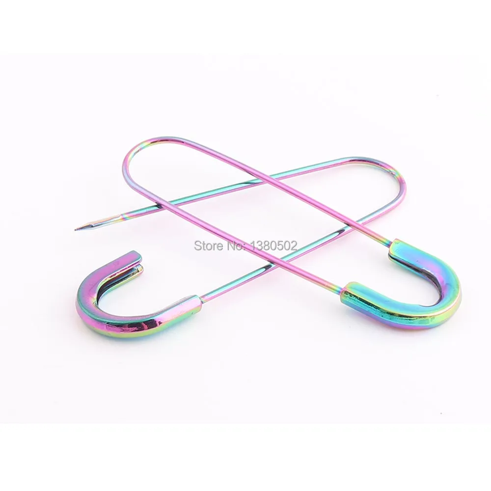 20 шт./лот 80 мм радужная цветная большая брошь булавка безопасные булавки для