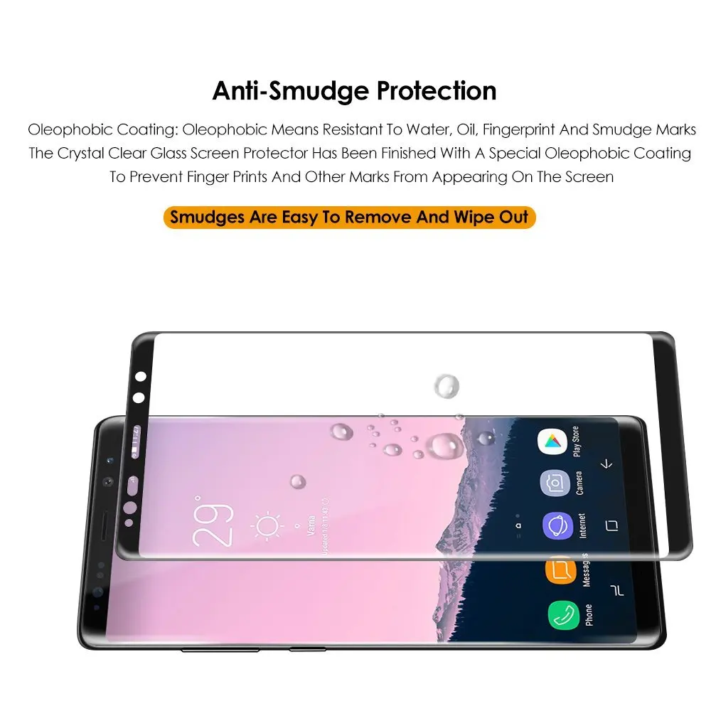 Для Samsung Galaxy Note 8 S8 Plus 3D изогнутая полноразмерная пленка из закаленного стекла J3 J5