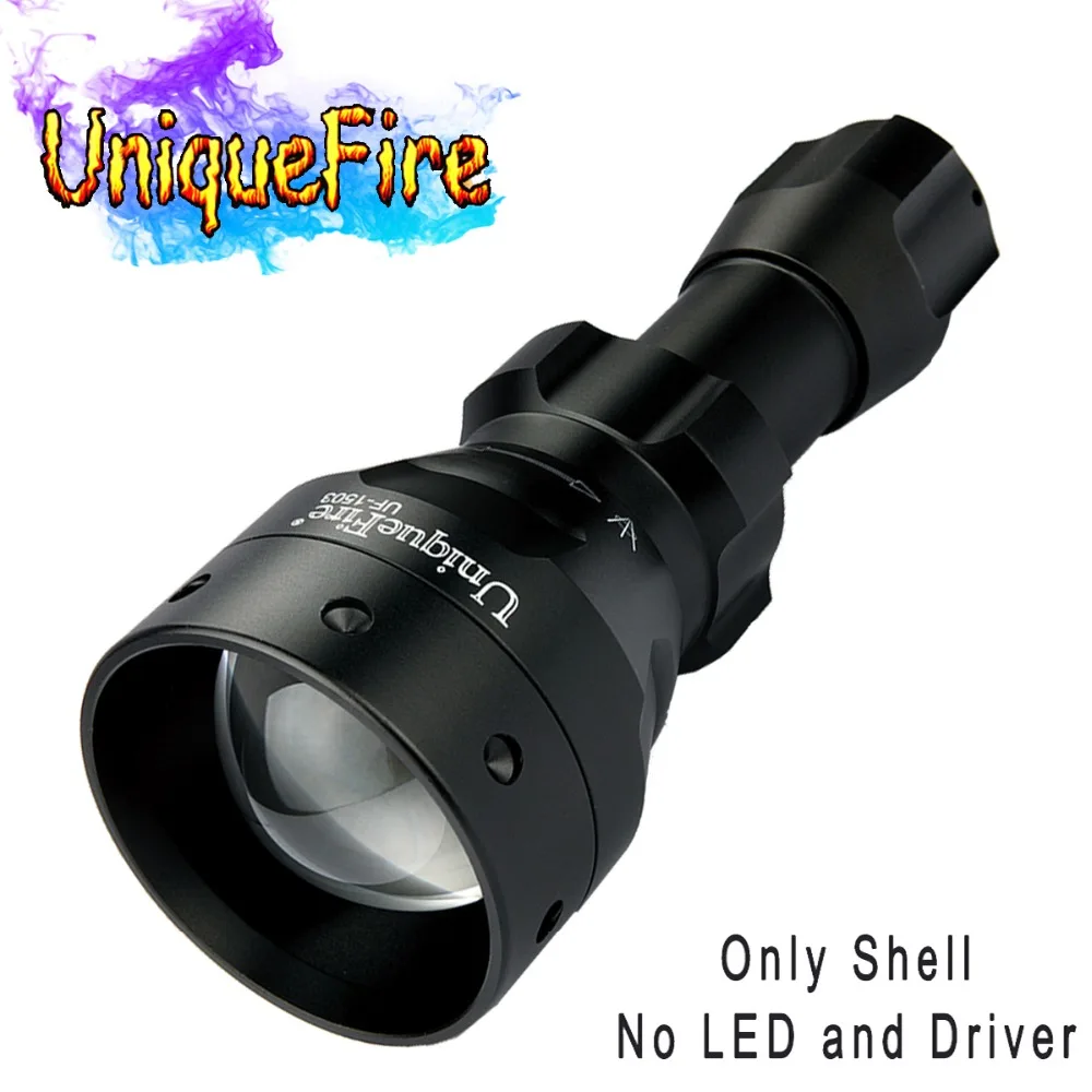 

UniqueFire 1503 T50 Element Flashlight 50mm Convex Lens Head Zoom Led Torch's SHELL ONLY Not Include and Driver