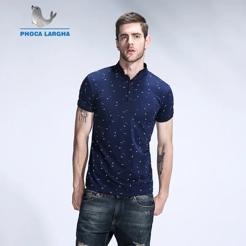 Мужская Повседневная рубашка поло с принтом гитары однотонная хлопковая