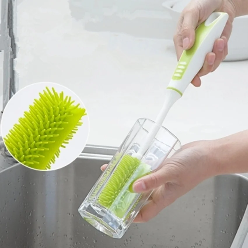 

Cleaning Brush for cup Long Handle Glass Bottle Soft Nano Cup Brush for home Detachable Household Cleaning Tools