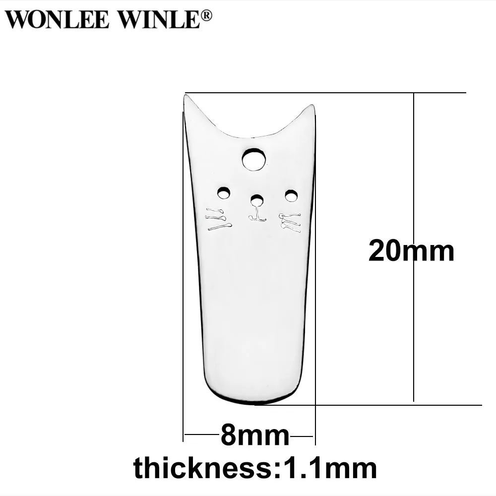 Wonlee Winle DIY полированный 316l нержавеющая сталь любовь мой кот домашних животных талисманы подвески для браслета цепочки и ожерелья ЮВЕ - Окраска металла: As pics