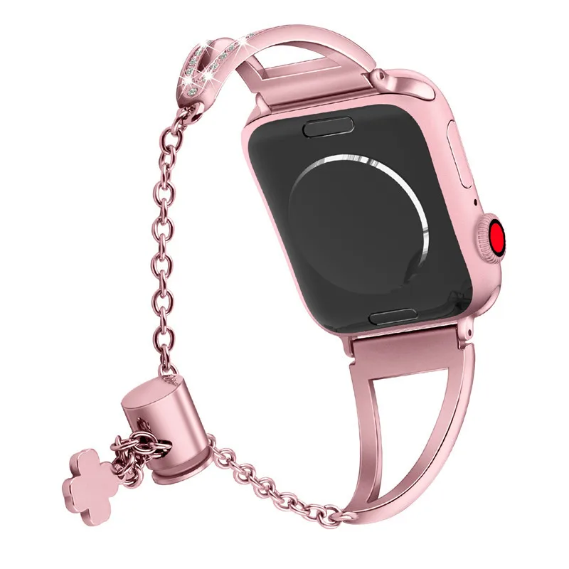 Ремешок из нержавеющей стали для Apple Watch Band Series 5/4/3/2/1 браслет Iwatch 44 мм 42 40 38 женщин и