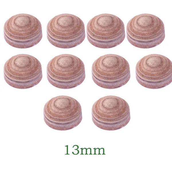 10 шт./лот Многослойные наконечники для бильярдного кия коричневый 13 мм/10 мм пул Cues