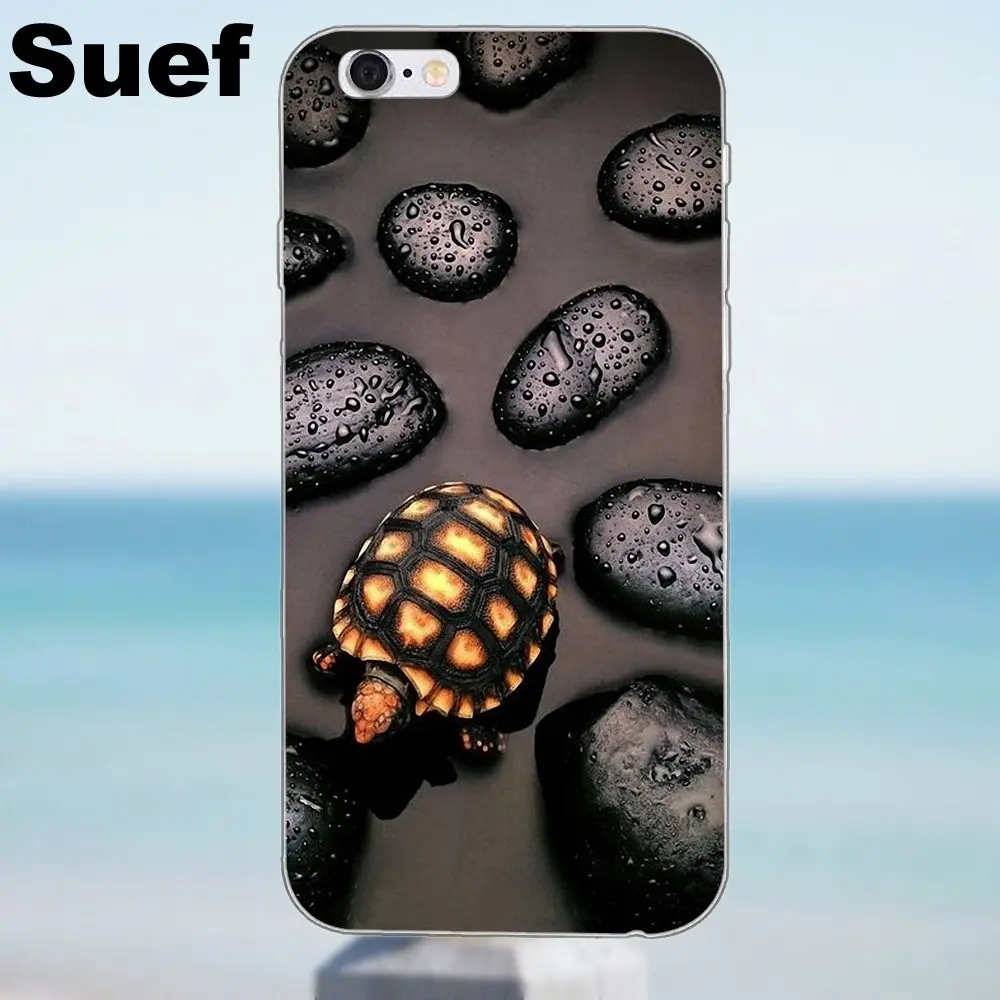 Suef мягкий TPU телефон для iPhone 4 4S 5 5S 5C SE 6 6S 7 8 Plus X Samsung Galaxy A3 A5 J1 J3 J5 J7 2016 2017 черепаха в