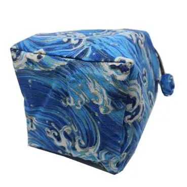 Thicken Wave Large 5 Grid Linen Cloth Bag Drawstring Travel Portable Jewelry Bags Pouch Small Tea Pot 4 Cup Storage Pouch