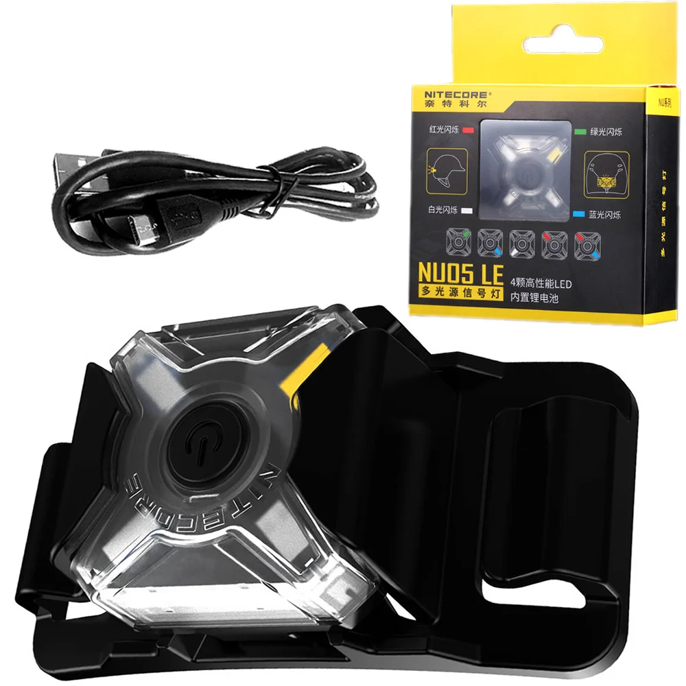 Распродажа Nitecore NU05LE красный зеленый сине белые 4x светодиоды Встроенная литий