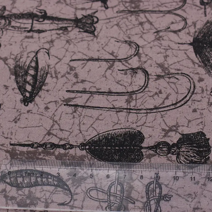 Рыболовная приманка рыболовный крючок ткань с принтом для морской рыбалки