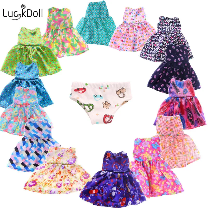 LUCKDOLL новое платье подходит для 18 дюймов Американский 43 см детская кукла одежда