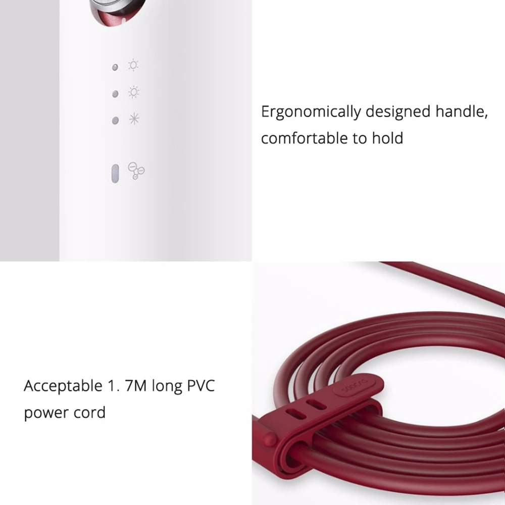 Новинка, Xiaomi Soocare Soocas H3, анион, фен для волос, корпус из алюминиевого сплава, 1800 Вт, воздушный выход, анти-горячий, инновационный диверсия, дизайн