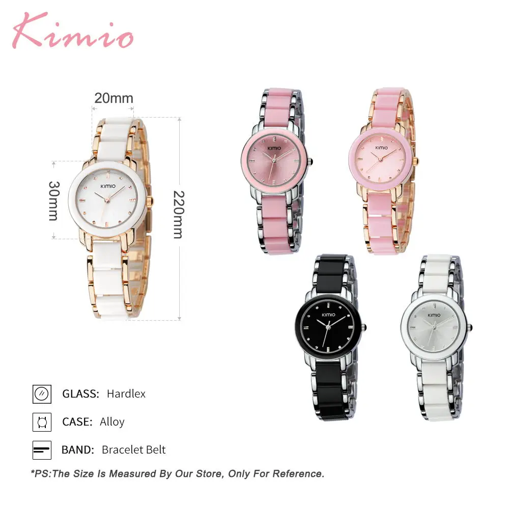Часы KIMIO Роскошные Брендовые женские часы наручные водонепроницаемые Модные с