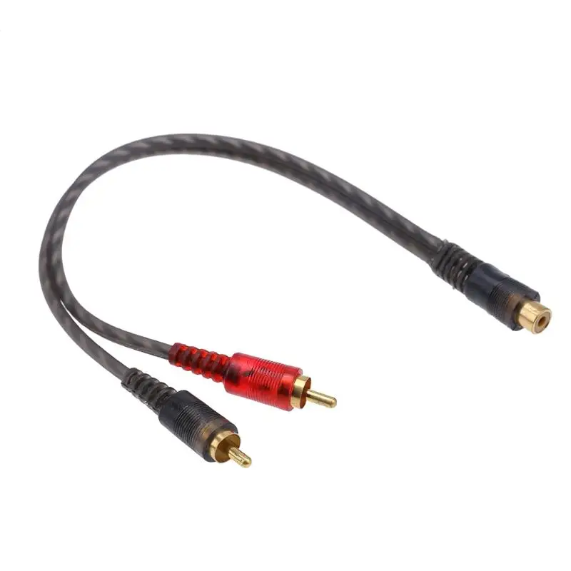 27 см 1 RCA мама к 2 папа кабель концентратор Y типа сплиттер из чистой меди провод
